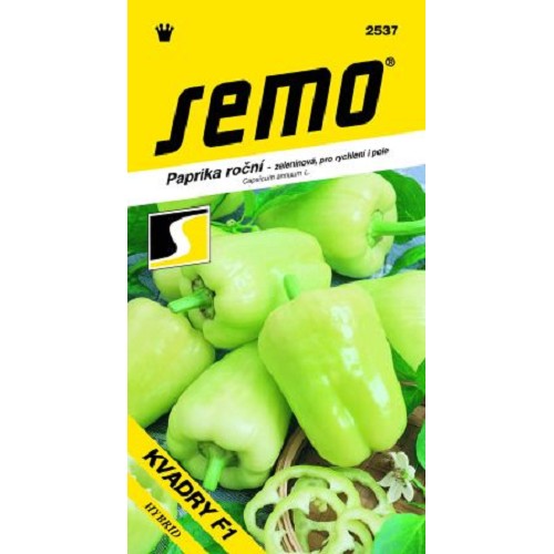 Paprika rýchlená SM Kvadry F1 15sem. KVADRY F1 -Poľná kvadratická paprika stredného až vyš